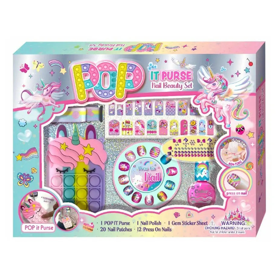 Pecoware Pop It Purse Nail Beauty Set