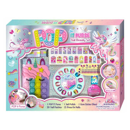Pecoware Pop It Purse Nail Beauty Set
