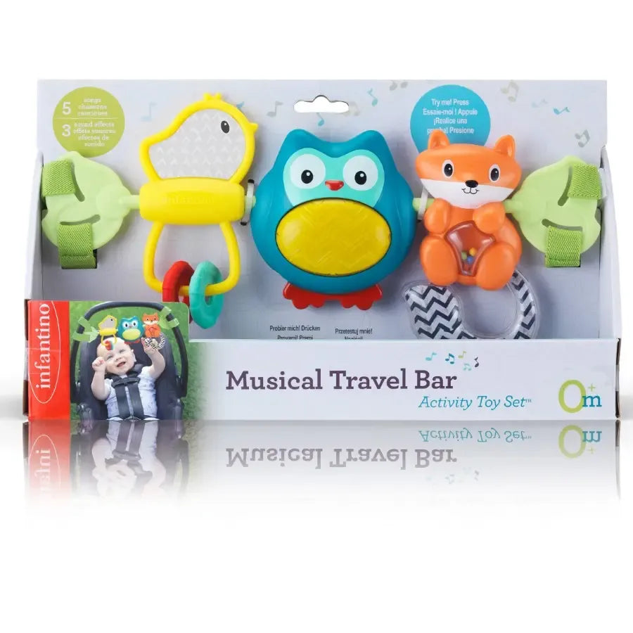 Infantino Spin & Sing Travel Bar Activity Toy