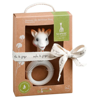 Sophie La Girafe Ring Teether 'Pure Natural Rubber Gift Box (Brown & White)
