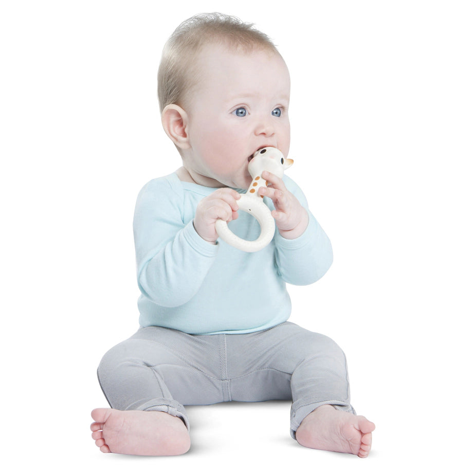 Sophie La Girafe Ring Teether 'Pure Natural Rubber Gift Box (Brown & White)