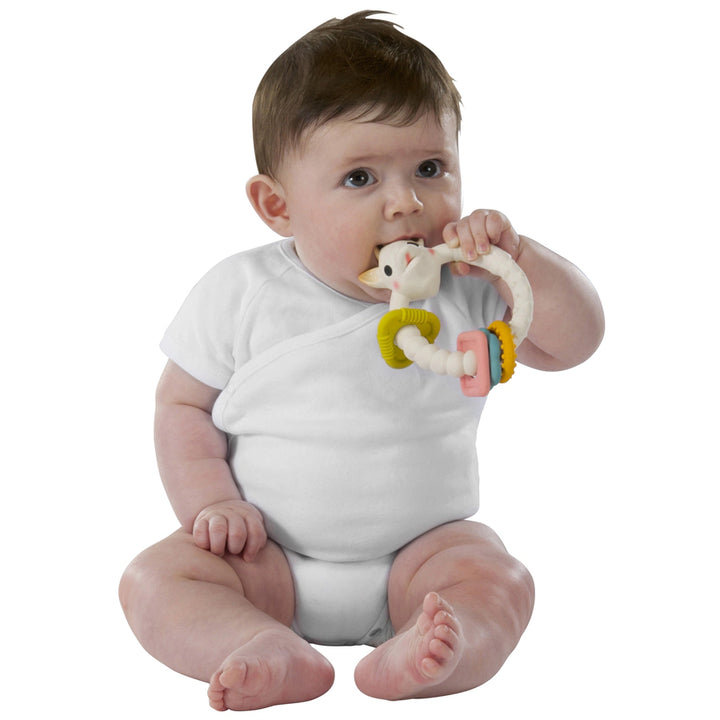 Sophie La Girafe So'Pure Teething Colo'Rings (Brown White)