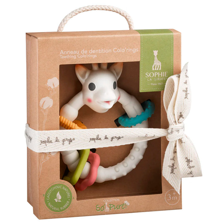 Sophie La Girafe So'Pure Teething Colo'Rings (Brown White)