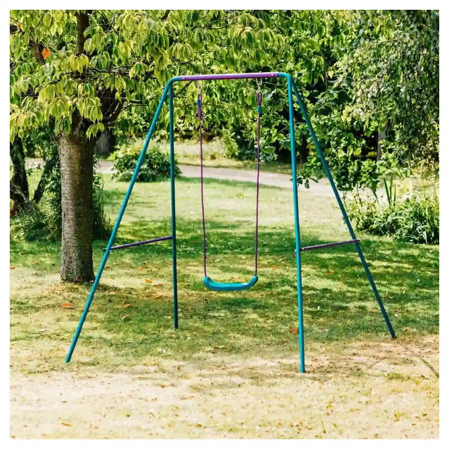Plum 2-In-1 Metal Swing Set