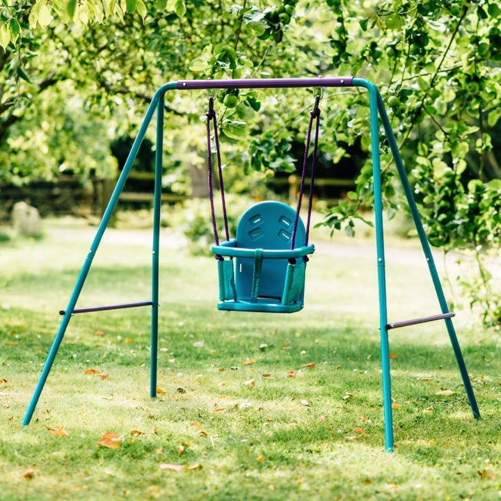 Plum 2-In-1 Metal Swing Set