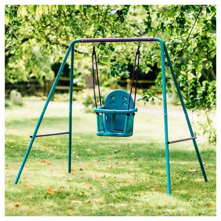 Plum 2-In-1 Metal Swing Set