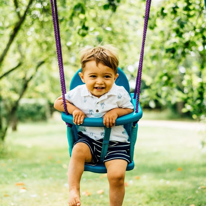 Plum 2-In-1 Metal Swing Set