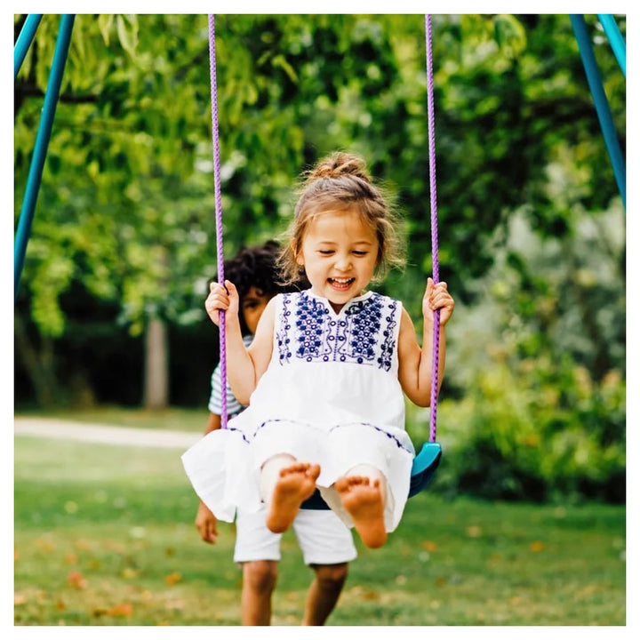 Plum 2-In-1 Metal Swing Set