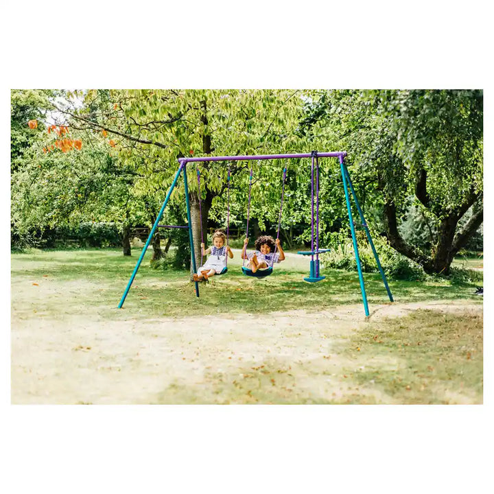 Plum Jupiter Double Swing & Glider Set (Purple/Teal)