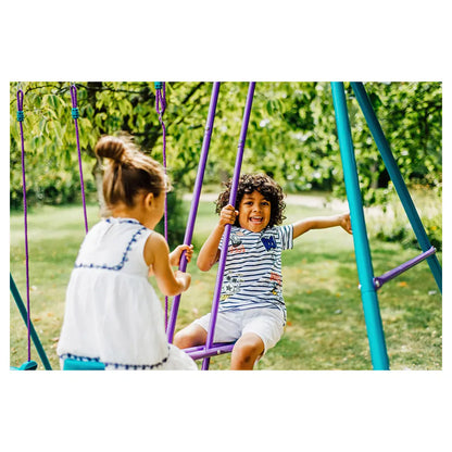 Plum Jupiter Double Swing & Glider Set (Purple/Teal)
