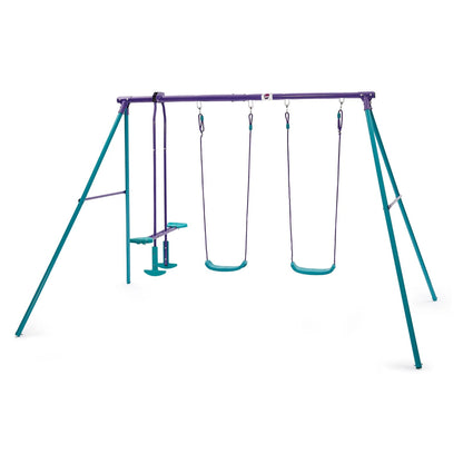 Plum Jupiter Double Swing & Glider Set (Purple/Teal)