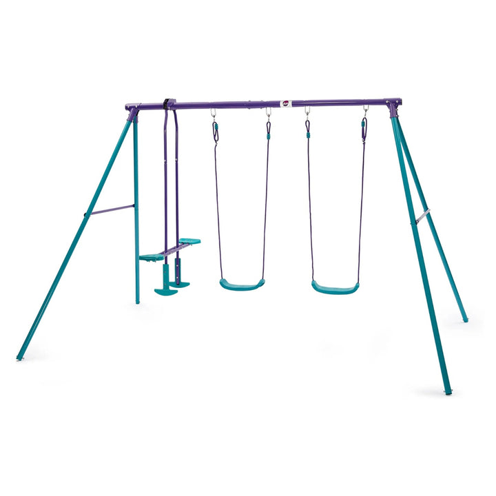 Plum Jupiter Double Swing & Glider Set (Purple/Teal)