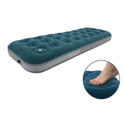 Jilong Single Olive Green CloudCoil Air Mattress with Built-In Foot Pump