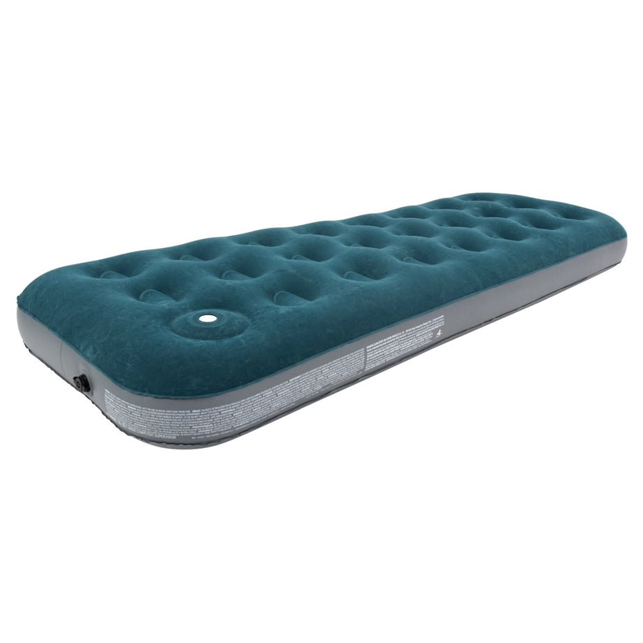 Jilong Single Olive Green CloudCoil Air Mattress with Built-In Foot Pump