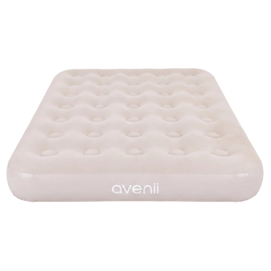 Jilong Twin Sand Whisper CloudCoil Flocked Air Mattress with ZenCharge Pump