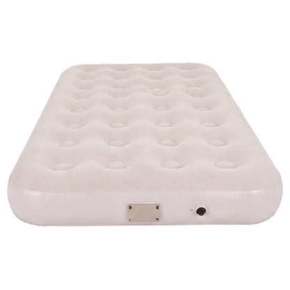 Jilong Twin Sand Whisper CloudCoil Flocked Air Mattress with ZenCharge Pump