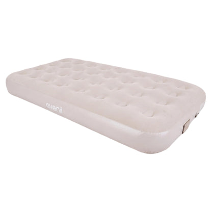 Jilong Twin Sand Whisper CloudCoil Flocked Air Mattress with ZenCharge Pump