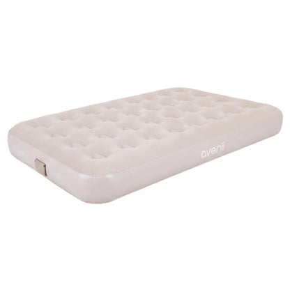 Jilong Twin Sand Whisper CloudCoil Flocked Air Mattress with ZenCharge Pump