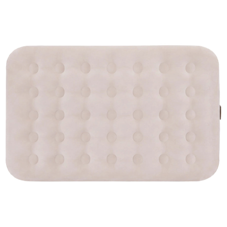 Jilong Twin Sand Whisper CloudCoil Flocked Air Mattress with ZenCharge Pump