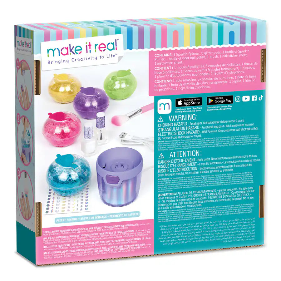 Make It Real Party Nails Glitter Design Set Make It Real Party Nails Glitter Design Set