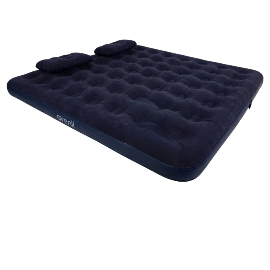 Jilong King Navy Blue CloudCoil Air Mattress Set with Pillow & Hand Pump