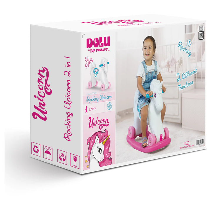 Dolu Unicorn Rocking Wheeled Horse
