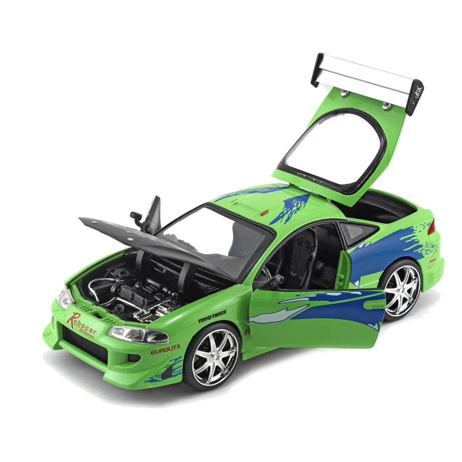 Jada Fast & Furious Jada 2001 Fast & Furious Brian's 1995 Mitsubishi Eclipse Car (1:24, Green)