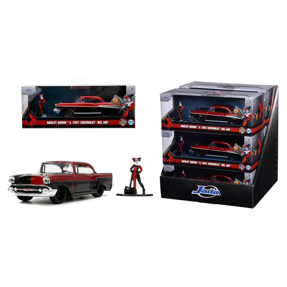 JADA Jada Harley Quinn 1957 Chevrolet Bel Air Die-Cast Car with Figure (1:32)