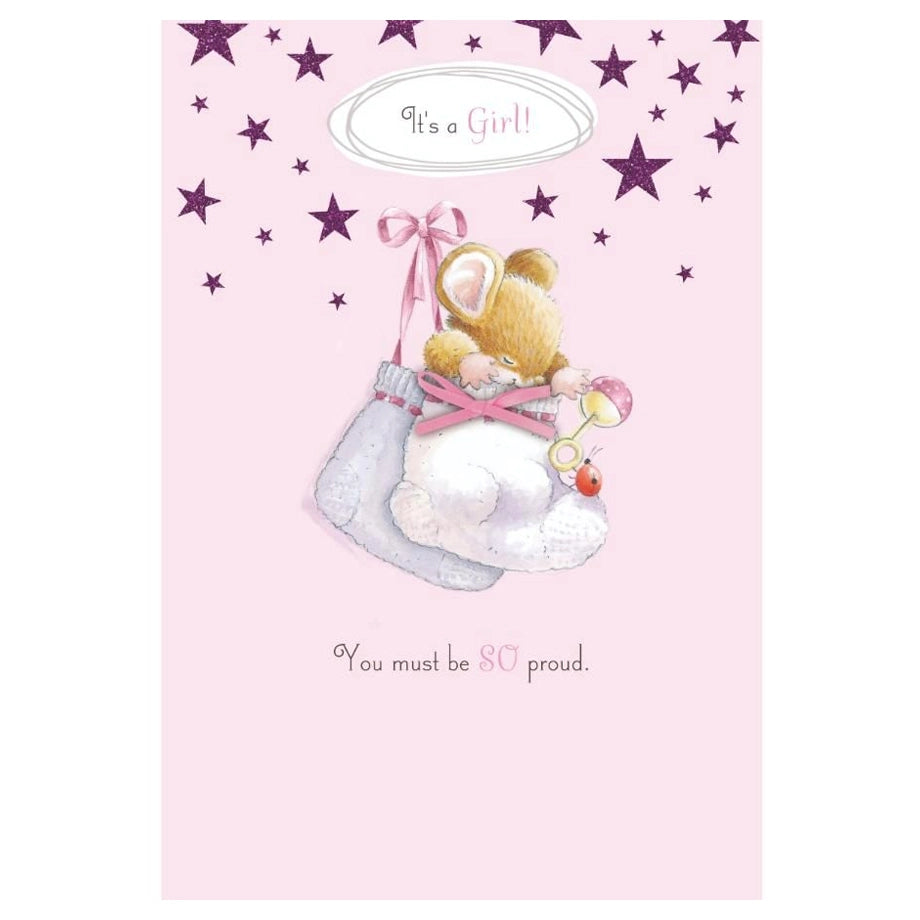 Hallmark Birth of Baby Girl Card (Open 075)