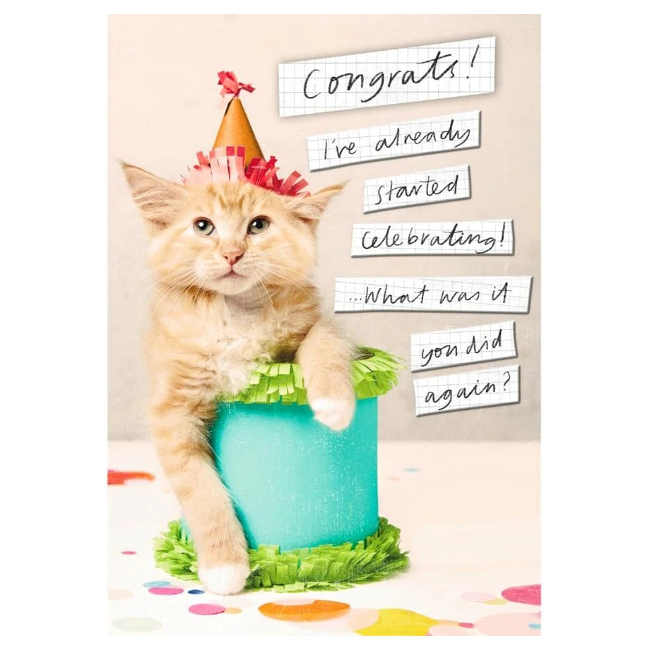 Hallmark Congrats! I’ve Already Started Celebrating! What Was It You Did Again?