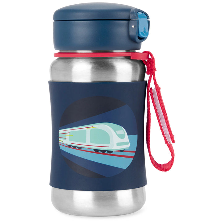 Skip Hop Spark Style Stainless Steel Straw Bottle Train