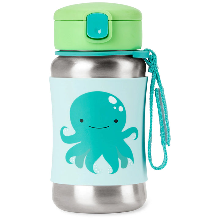 Skip Hop Zoo Stainless Steel Straw Bottle Octopus