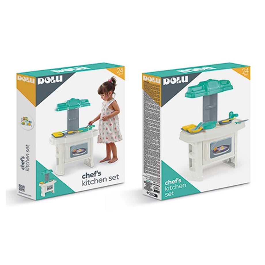 Dolu Chef’s Kitchen Set (White/Blue)