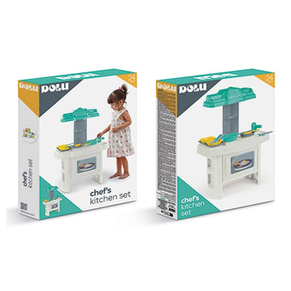 Dolu Chef’s Kitchen Set (White/Blue)