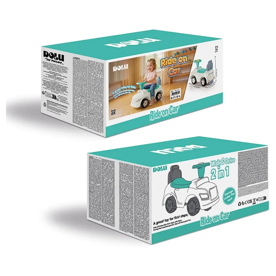 Dolu Step Car 2 In 1 (White/Green)