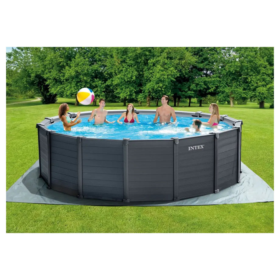 Intex Prism Graphite Gray Panel Pool Set Age 6+