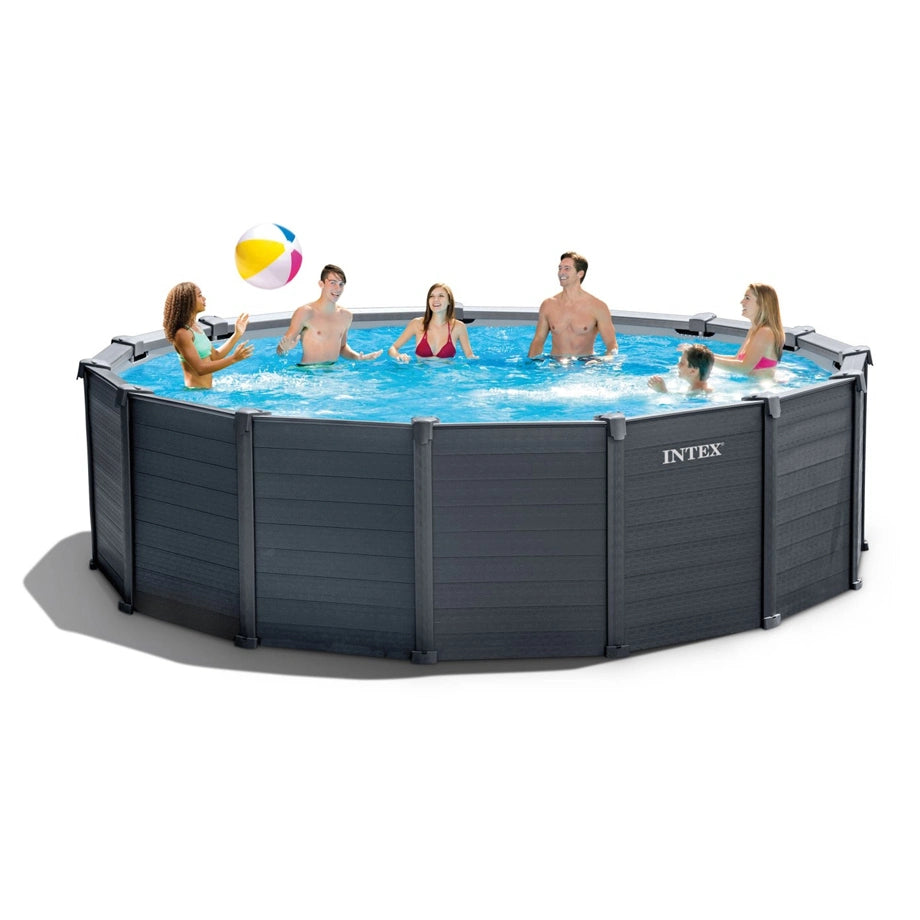 Intex Prism Graphite Gray Panel Pool Set Age 6+