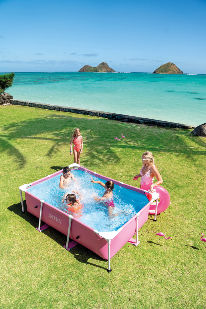 Intex Pink Rectangular Frame Pool (2.2m x1.5m x 60cm)