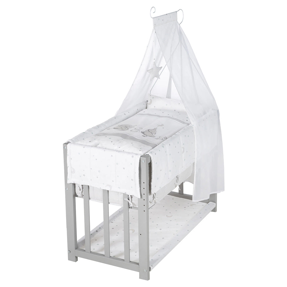 Roba 4 In1 Bedside Crib  Star Magic, 45 × 90 Cm (Taupe)