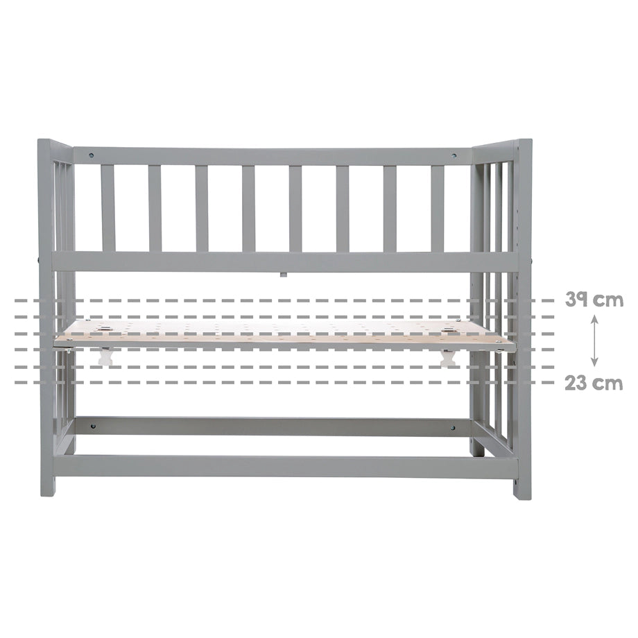 Roba 4 In1 Bedside Crib  Star Magic, 45 × 90 Cm (Taupe)