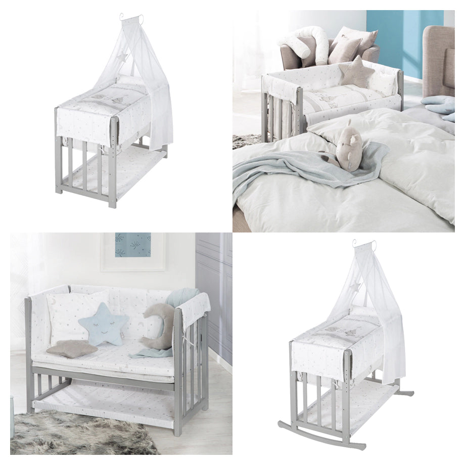 Roba 4 In1 Bedside Crib  Star Magic, 45 × 90 Cm (Taupe)