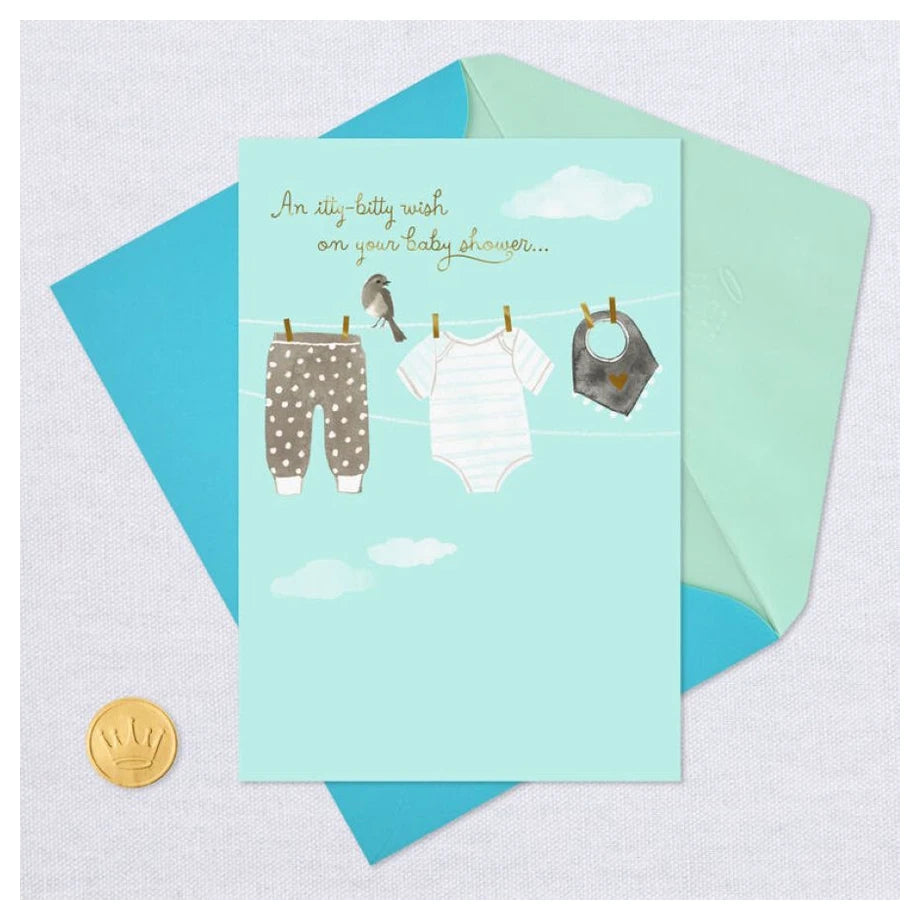 Hallmark An Itty-Bitty Wish Baby Shower Card