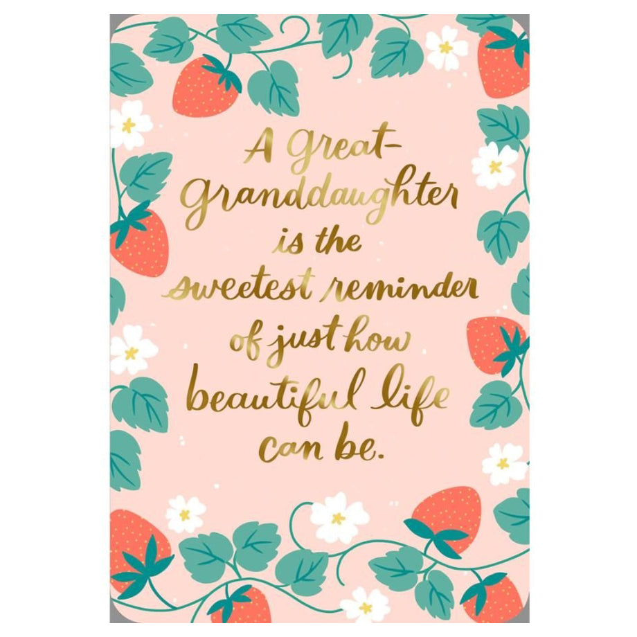 Hallmark New Baby Great-Granddaughter Card