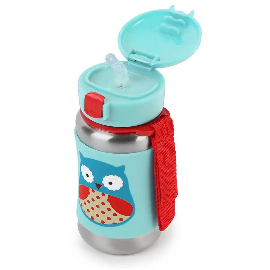 Skip Hop Zoo SS Straw Bottle (Owl)