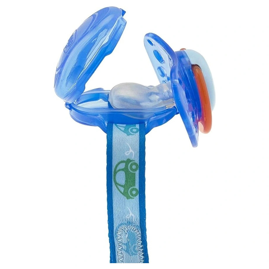 Chicco Clip With Teat Cover (Blue)