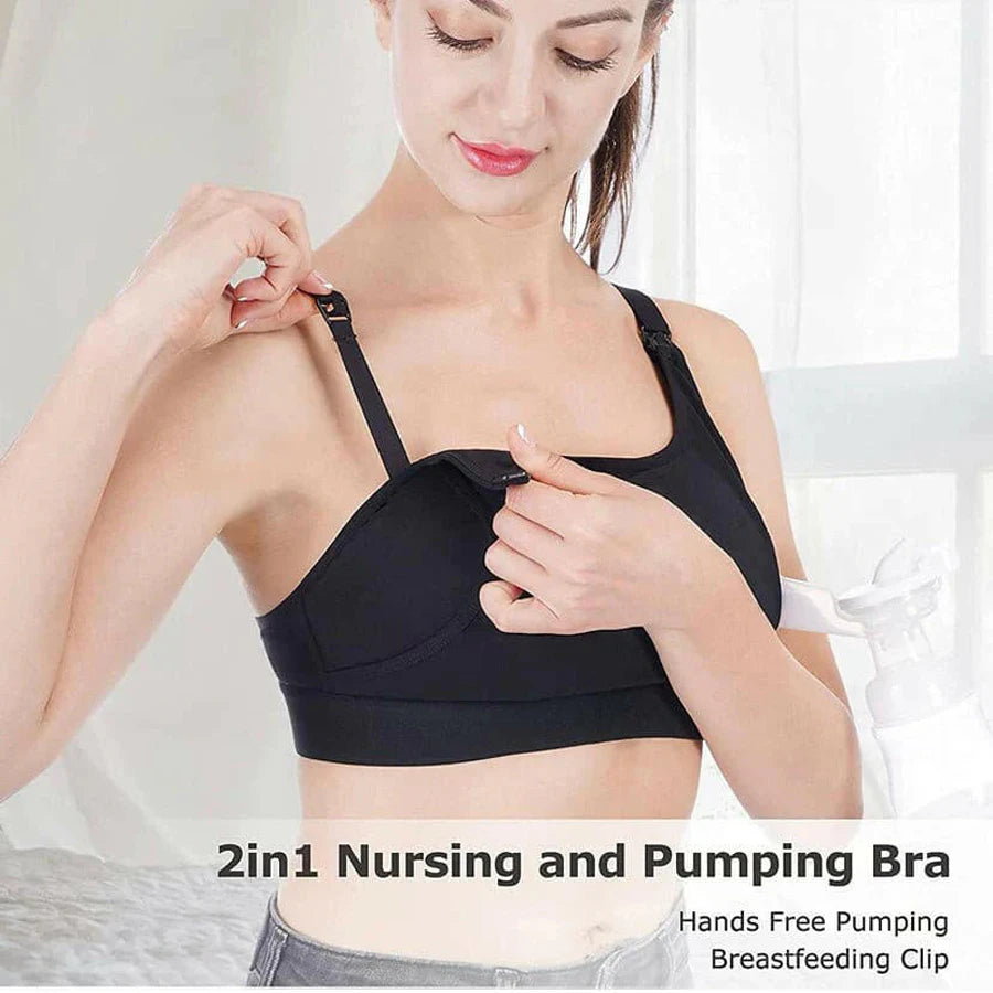 Momcozy Hands-Free Pumping Bra-Small (Black)