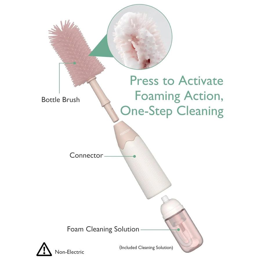 Momcozy Bottle Brush Kit-Press Bubble Style (Pink)