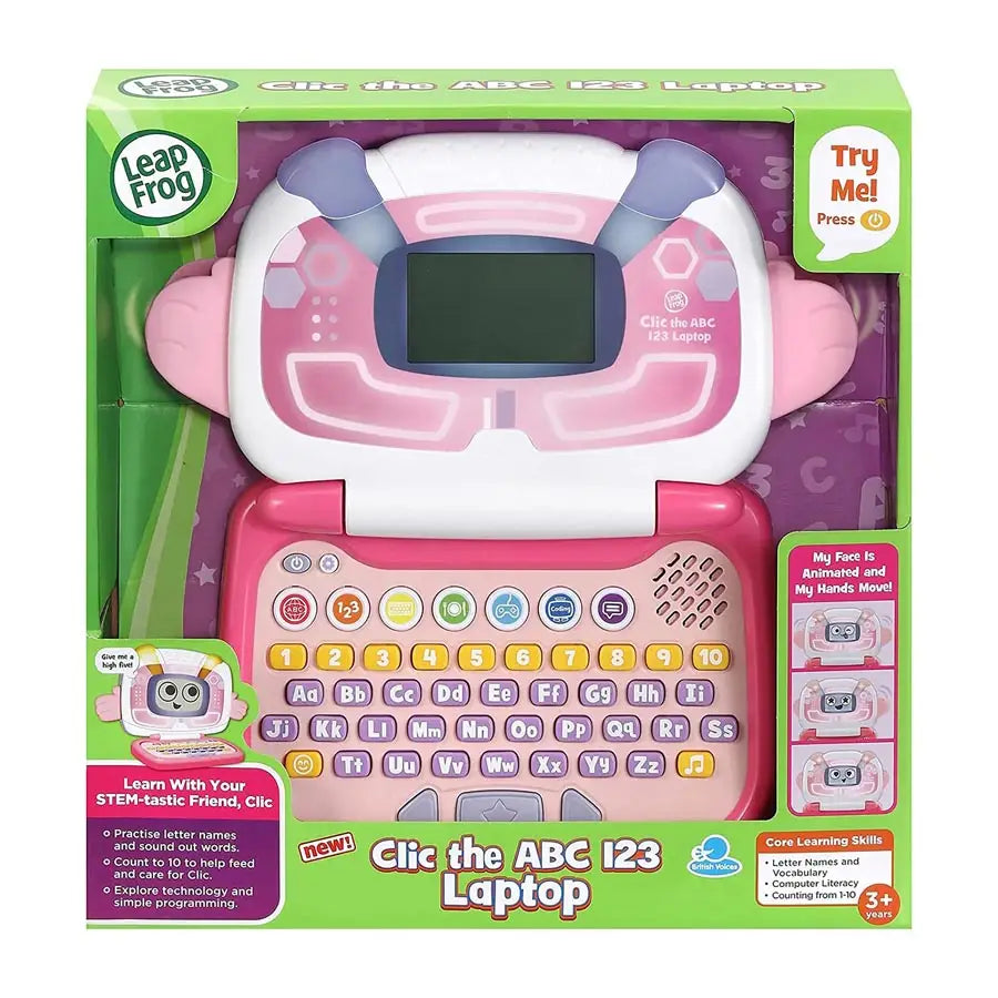 Leapfrog Clic the ABC 123 Laptop (وردي) Leapfrog Clic the ABC 123 Laptop (وردي)