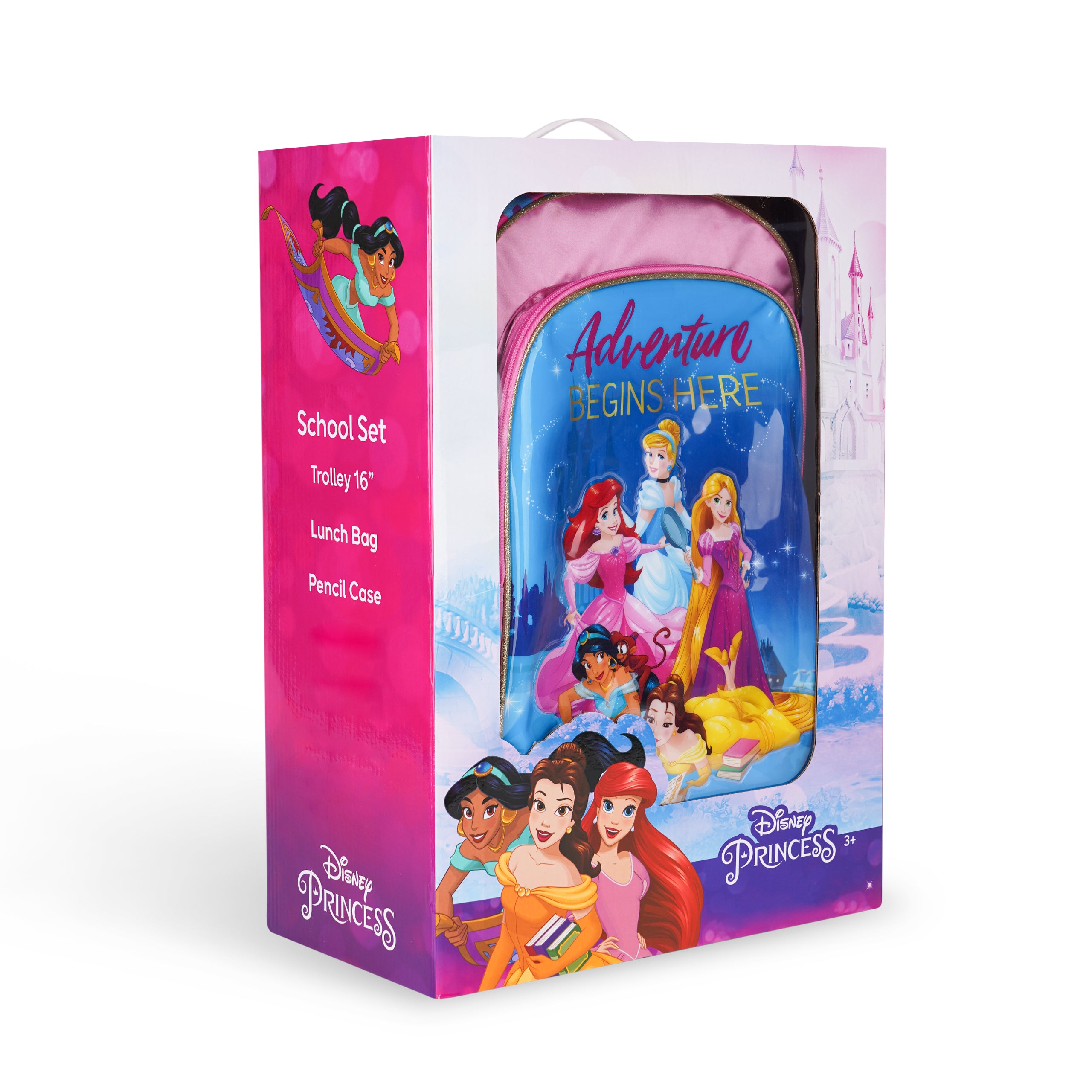 Disney Princess Adventure Begins Here 3in1 Trolley Box set 18"