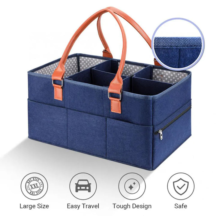 Little Story Premium Diaper Caddy (Blue)